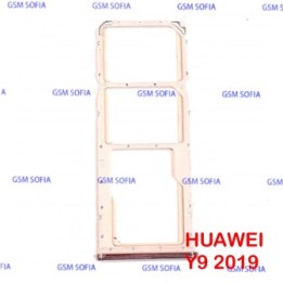 Bandeja Sim + Micro SD Para Huawei Y9 2019 / Y8S - Oro