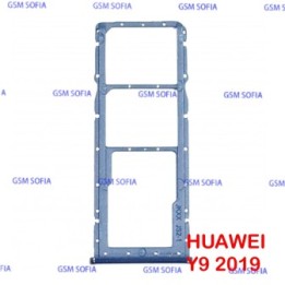 Bandeja Sim + Micro SD Para Huawei Y9 2019 / Y8S - Azul