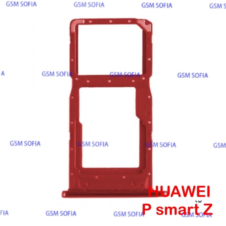 Bandeja SIM + SIM/SD Para HUAWEI P SMART Z / Y9 prime 2019 - rojo