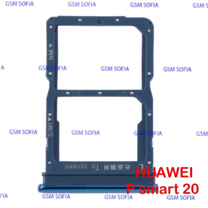 Bandeja SIM + SIM/SD Para HUAWEI P SMART 2020 / Y5P 2020 - Azul