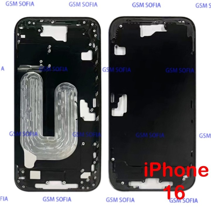 Marco Lateral / Chasis Metalica Para iPhone 16 - Negra