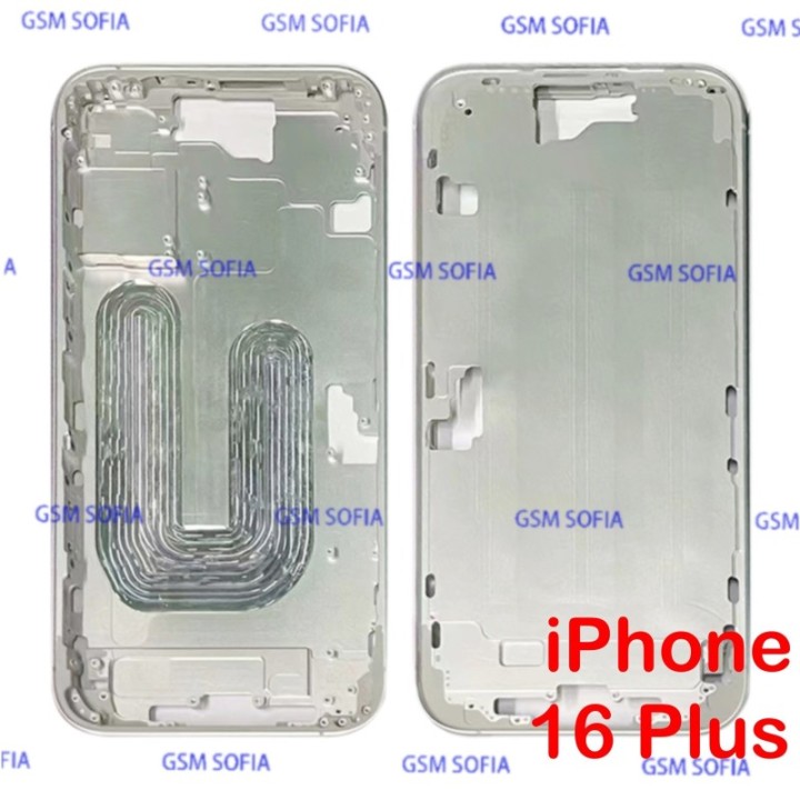 Marco Lateral / Chasis Metalica Para iPhone 16 Plus - Blanco