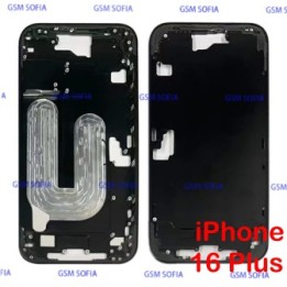 Marco Lateral / Chasis Metalica Para iPhone 16 Plus - Negra