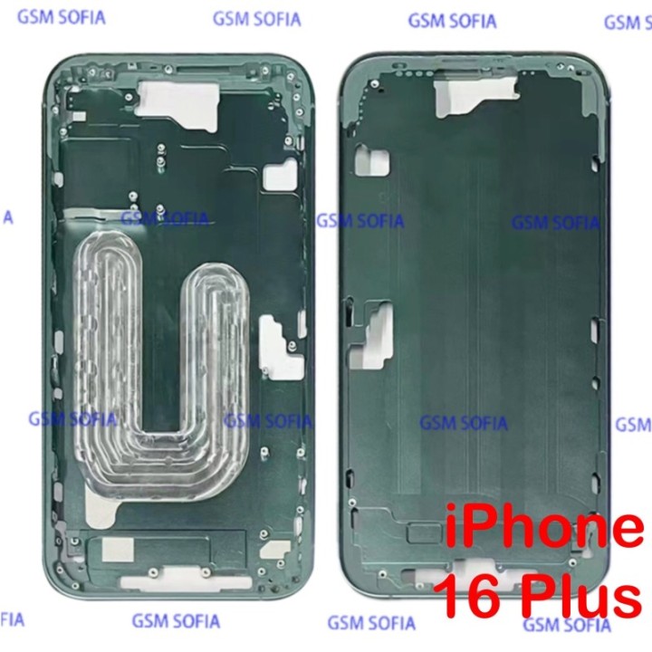 Marco Lateral / Chasis Metalica Para iPhone 16 Plus - Verde