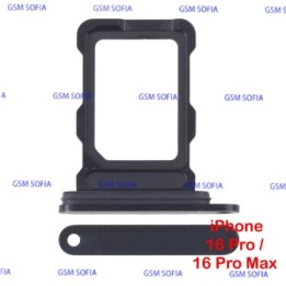 Bandeja Sim Para iPhone 16 Pro / iPhone 16 Pro Max - Negra