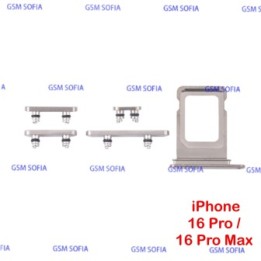 Set de botones + Bandeja Sim Para iPhone 16 Pro / iPhone 16 Pro Max - Titania