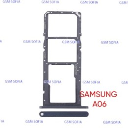 Bandeja sim+Micro SD para Samsung Galaxy A06 / A065F - Negro