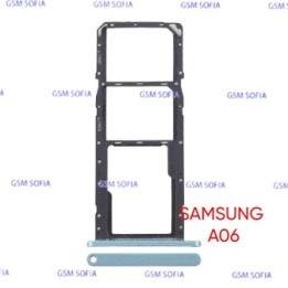 Bandeja sim+Micro SD para Samsung Galaxy A06 / A065F - Azul
