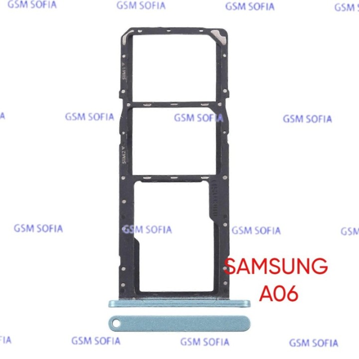 Bandeja sim+Micro SD para Samsung Galaxy A06 / A065F - Azul