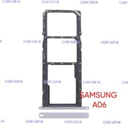 Bandeja sim+Micro SD para Samsung Galaxy A06 / A065F - Plata