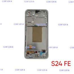 Pantalla con Marco para Samsung Galaxy S24 FE SM-S721 Plata