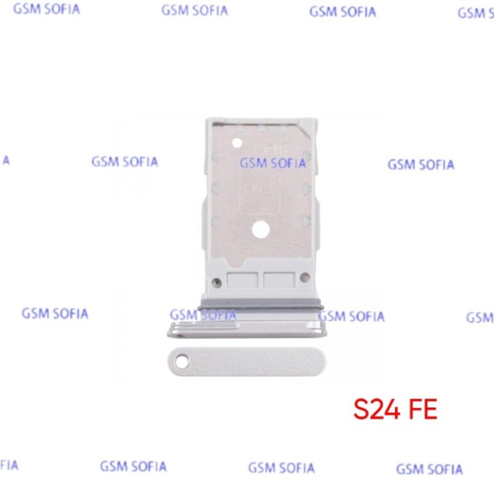 Bandeja sim + SD Para Samsung Galaxy S24 FE S721B - Plata