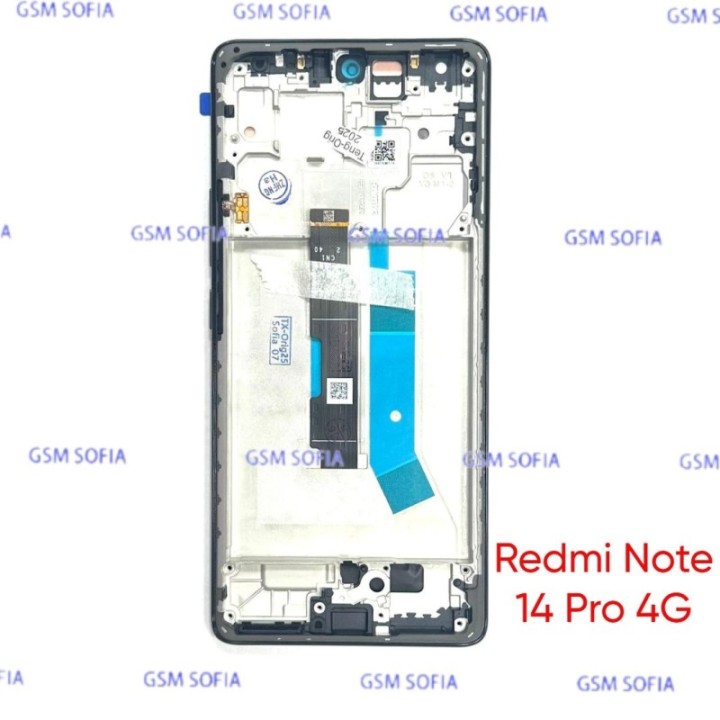 Pantalla Completa Ori Con Marco Para Redmi Note 14 Pro 4G - Negro