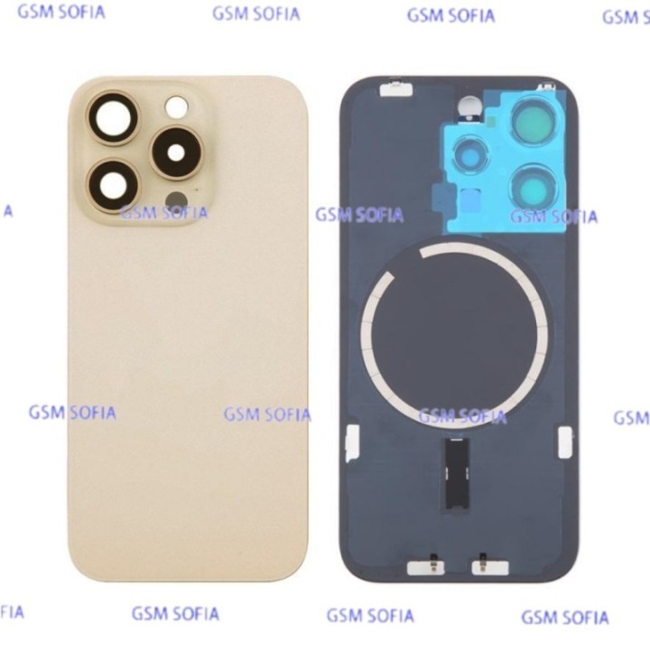 Tapa trasera CON SOPORTE Y Iman Para iPhone 16 Pro Max - Oro