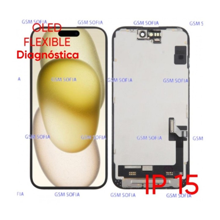 Pantalla completa OLED FLEXIBLE Diagnóstica Para IPhone 15
