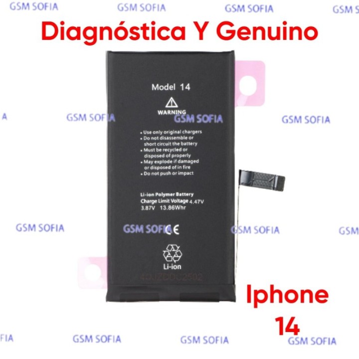Bateria Diagnóstica Y Genuino Para Iphone 14