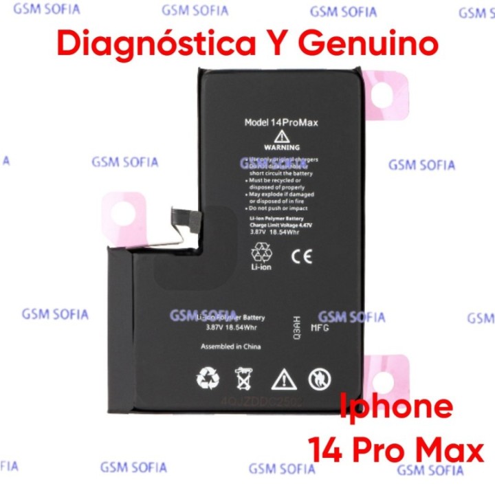 Bateria Diagnóstica Y Genuino Para Iphone 14 pro max