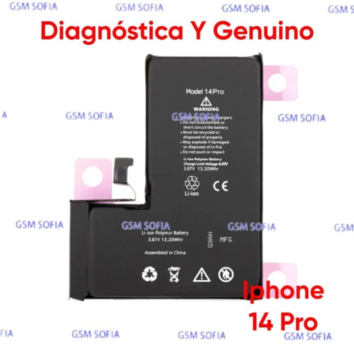 Bateria Diagnóstica Y Genuino Para Iphone 14 pro