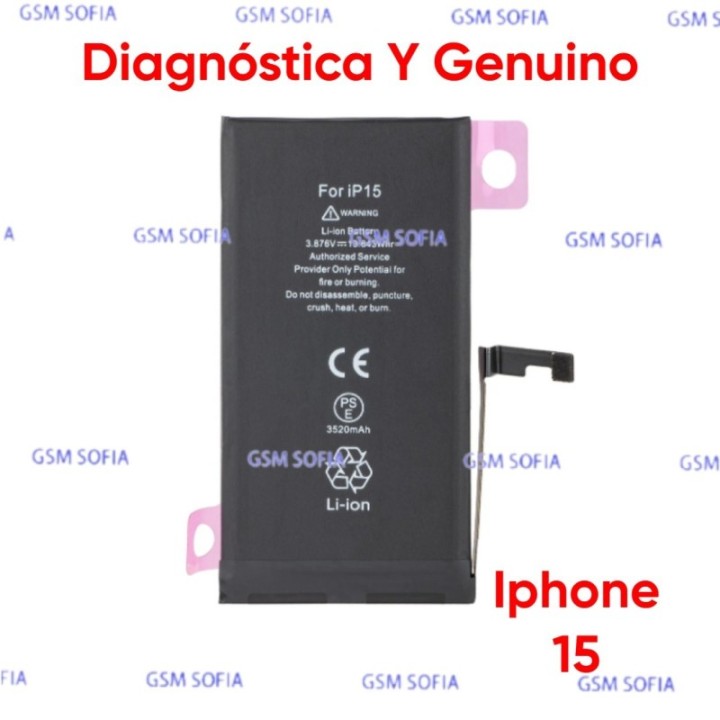 Bateria Diagnóstica Y Genuino Para Iphone 15