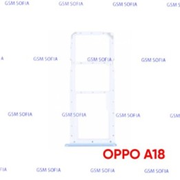 Bandeja Sim + Micro SD para Oppo A18 / CPH2591- Azul