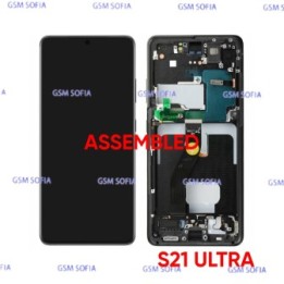 Pantalla Completa ORI CON MARCO ASSEMBLED Para Samsung S21 Ultra / G998 - Negro