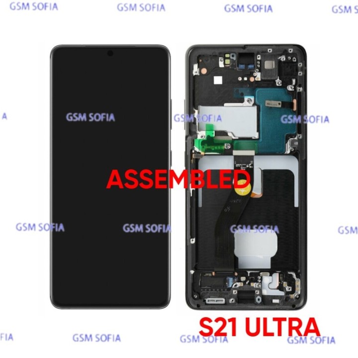 Pantalla Completa ORI CON MARCO ASSEMBLED Para Samsung S21 Ultra / G998 - Negro