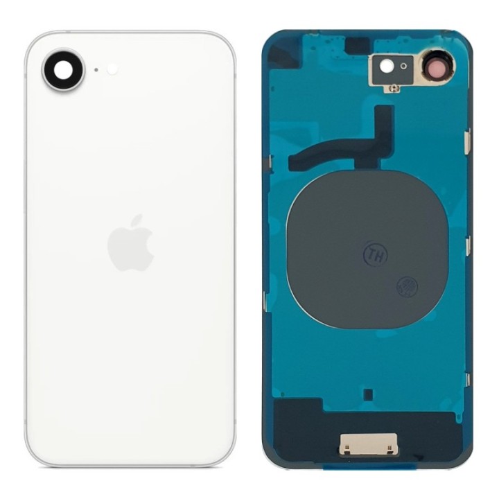 Tapa trasera con soporte para iPhone 16E blanca