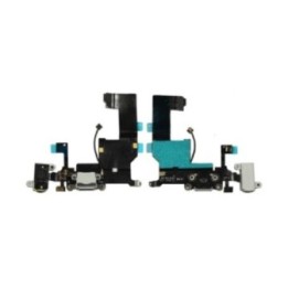 Flex con conector de carga datos y accesorios conector jack negro,micrófono para iPhone 5G