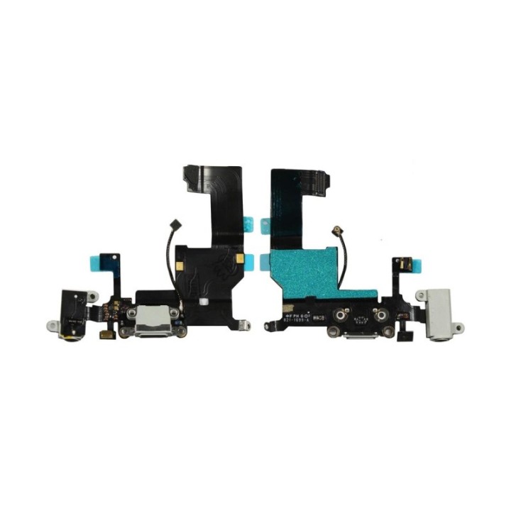 Flex con conector de carga datos y accesorios conector jack negro,micrófono para iPhone 5G