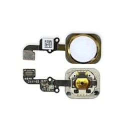 Flex con botón de menú oro para iPhone 6G/6 PLUS