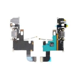 Flex con conector de carga lightning negro,conector de audio y micrófono para iPhone 6G