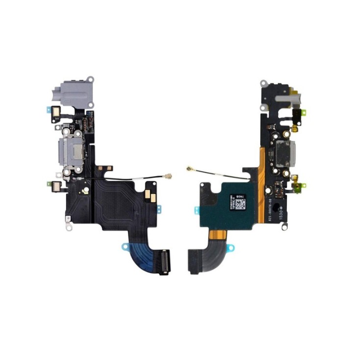 Circuíto flex con conector de carga y accesorios micrófono y audio jack negro para iPhone 6S 4.7S original