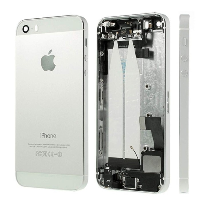 Tapa trasera  blanca con componentes para iPhone 5S